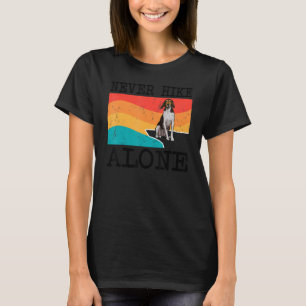 Camiseta Nunca caminar solo tratando a Walker Coonhound Gra