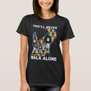 Camiseta Nunca caminarás sola por la conciencia del autismo