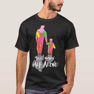 Camiseta Nunca Caminarás Sola Puzzle Pieces Autismo Conscie