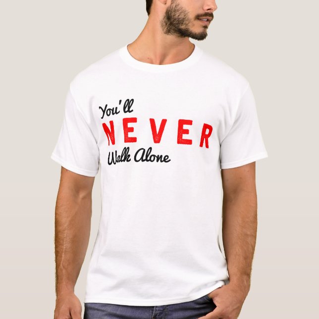 Camiseta nunca caminarás solo (Anverso)