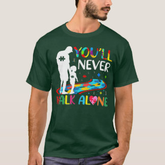 Camiseta Nunca Caminarás Solo Padre e Hija Autismo