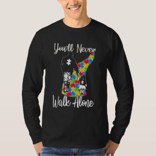 Camiseta Nunca caminarás solo Padre Hija Autismo