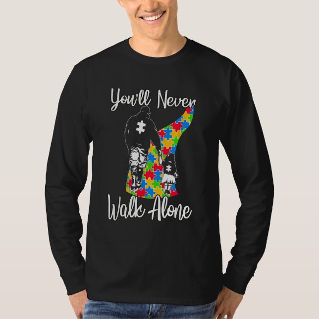 Camiseta Nunca caminarás solo Padre Hija Autismo
