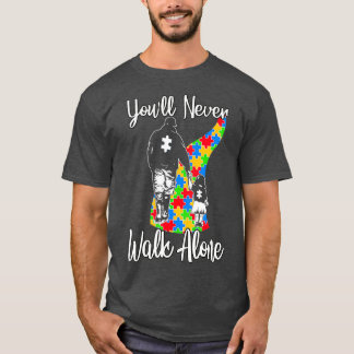 Camiseta Nunca Caminas Sola Padre Hija Autismo