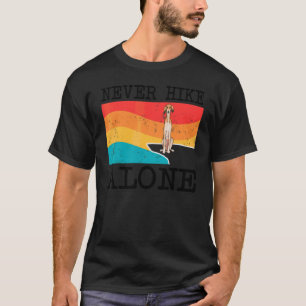 Camiseta Nunca Camines Solo Saluki Gráfico Senderismo