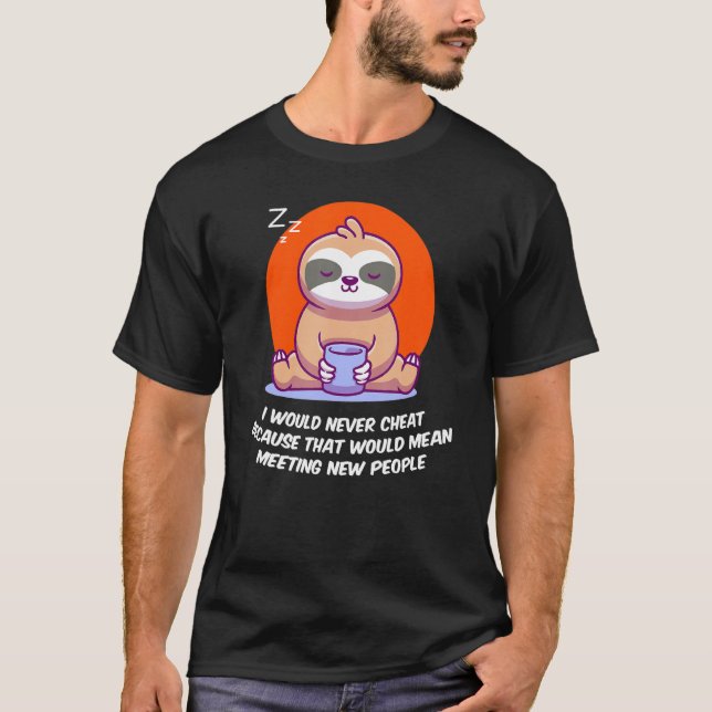 Camiseta Nunca Cheat Introvertido Parejas Antisociales (Anverso)