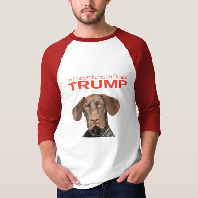 Camiseta ¡Nunca chepa en Donald Trump! (Anverso)