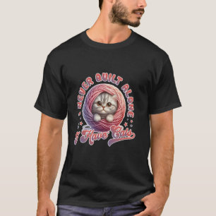 Camiseta Nunca Colcho Sola Tengo Gatos Amante De La Colcha