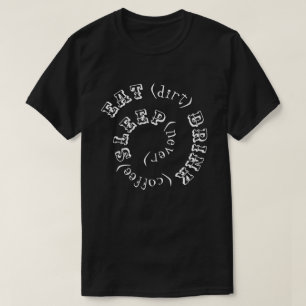 Camiseta Nunca coma el sueño del café de la bebida de la