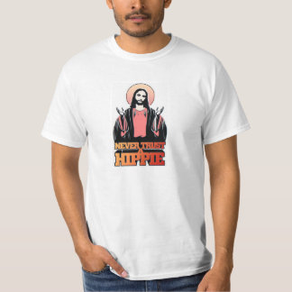 Camiseta Nunca confíe en a un Hippie
