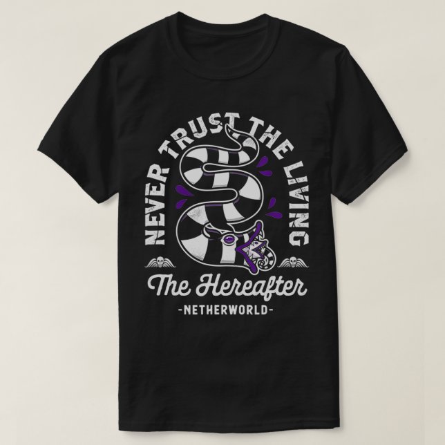 Camiseta Nunca confíes en la sinuosa serpiente gótica viva (Diseño del anverso)