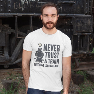 Camiseta Nunca confíes en un tren