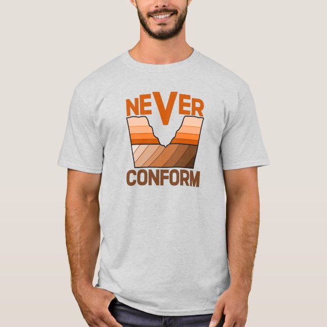 Camiseta Nunca Conformarse - Discordancia Angular del Geólo (Anverso)