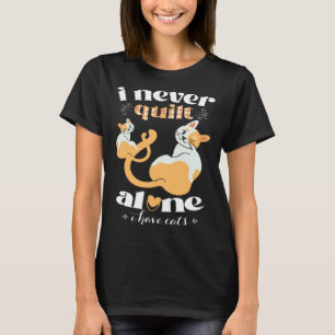 Camiseta Nunca Cose Sola Tengo Gatos Mujer Sastre Me