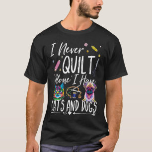 Camiseta Nunca Cose Sola Tengo Gatos Perros Tela Para Colch