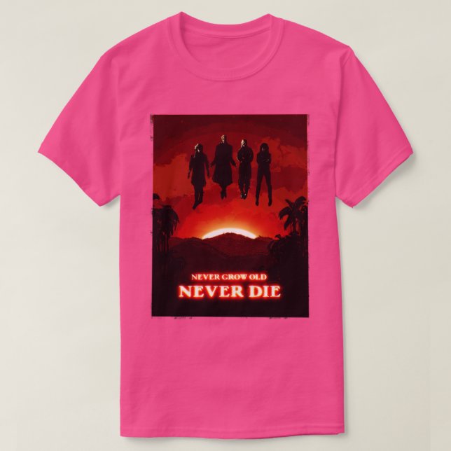 Camiseta Nunca crecer viejo (Diseño del anverso)