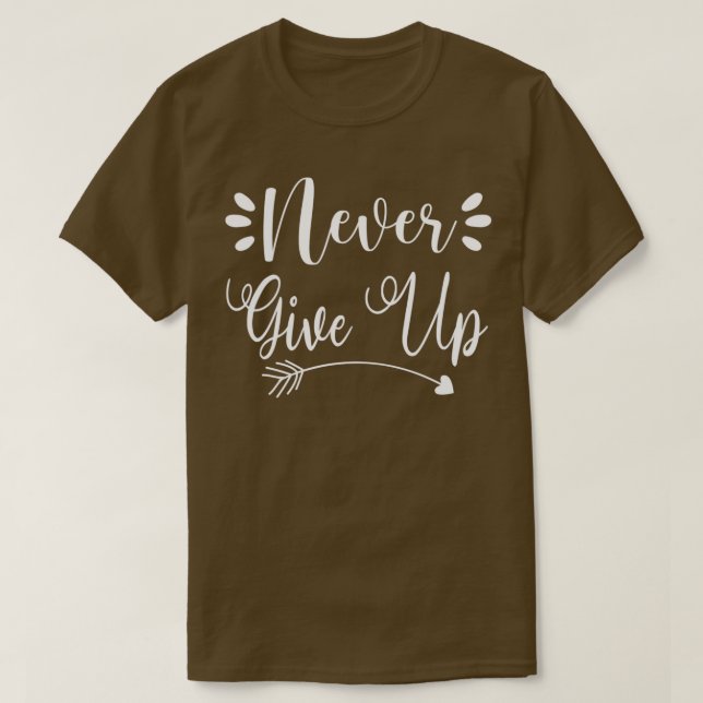 Camiseta Nunca dar por vencido (Diseño del anverso)