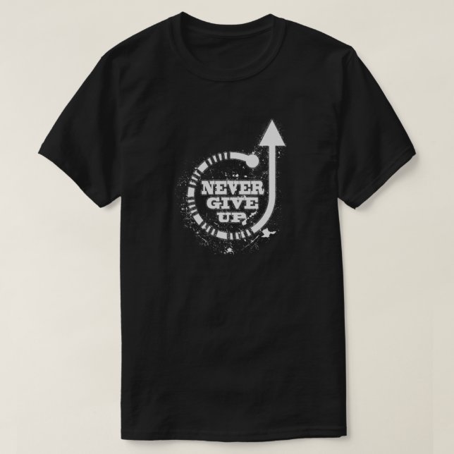 Camiseta Nunca dé para arriba (Diseño del anverso)