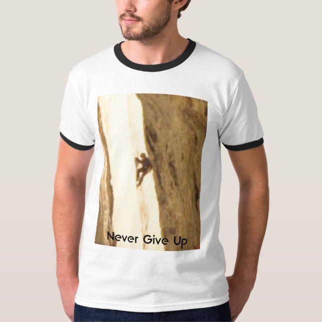 Camiseta Nunca dé para arriba (Anverso)