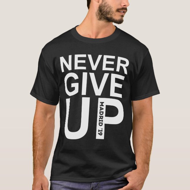 Camiseta Nunca dé para arriba a Madrid '19 MESes Salah (Anverso)