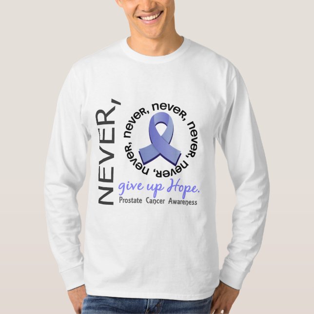 Camiseta Nunca dé para arriba al cáncer de próstata de la (Anverso)