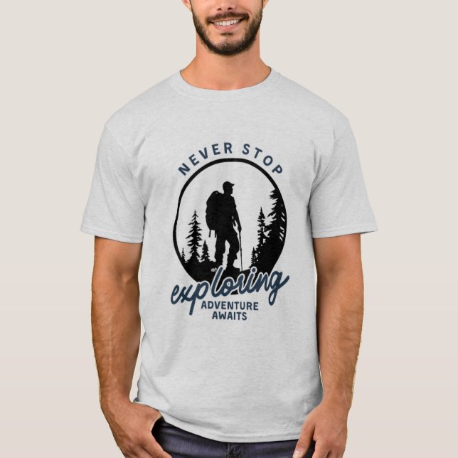 Camiseta Nunca dejar de explorar (Anverso)