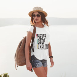 Camiseta Nunca dejar de explorar