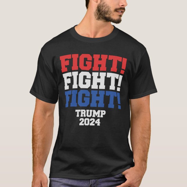 Camiseta Nunca dejará de luchar para salvar a América Trump (Anverso)