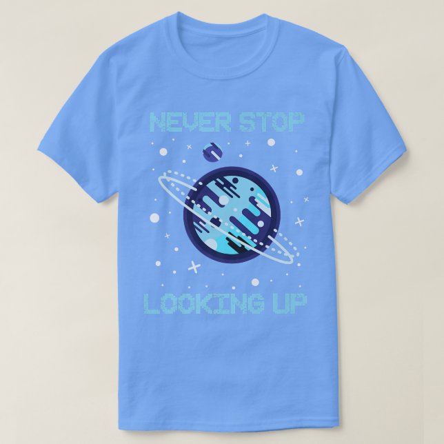 Camiseta Nunca dejes de buscar en Solar Space Science Premi (Diseño del anverso)