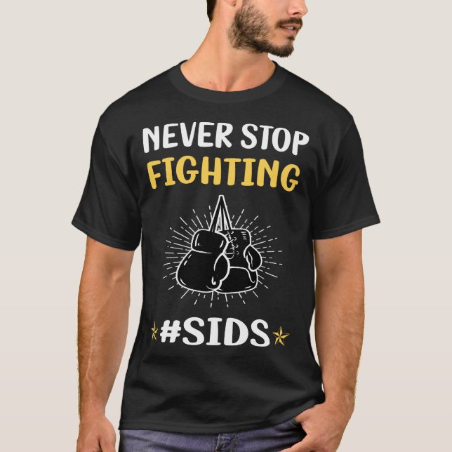 Camiseta Nunca Dejes de Luchar contra la SMSL (Anverso)