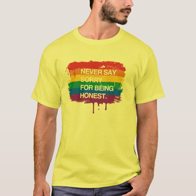 CAMISETA NUNCA DIGA TRISTE PARA SER HONESTO (Anverso)