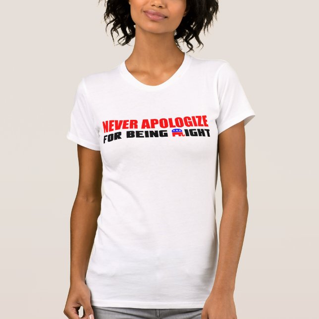 Camiseta ¡Nunca discúlpese! (Anverso)