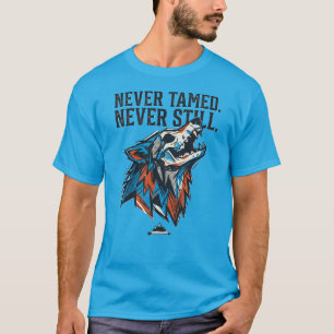 Camiseta Nunca Domado Espíritu de Aventura Lobo Libertad Sa