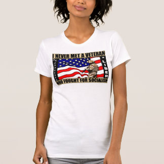 Camiseta ¡Nunca encontré a un veterano que luchó para el