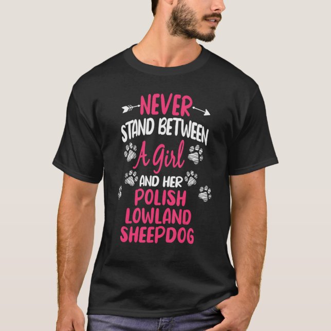 Camiseta Nunca Entre Un Chica Y Su Lowland Polaco (Anverso)