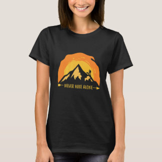 Camiseta Nunca escalar solo a la dueña de un perro