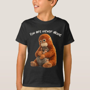 Camiseta Nunca estás solo, golpea mono amante de los animal