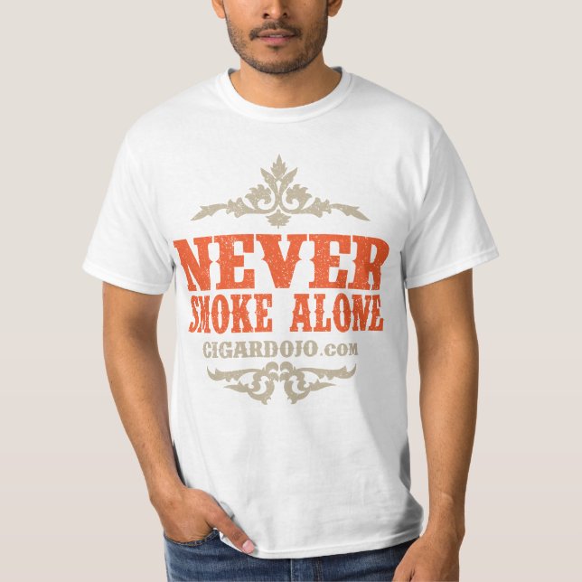 Camiseta Nunca fume el diseño solo del color (Anverso)