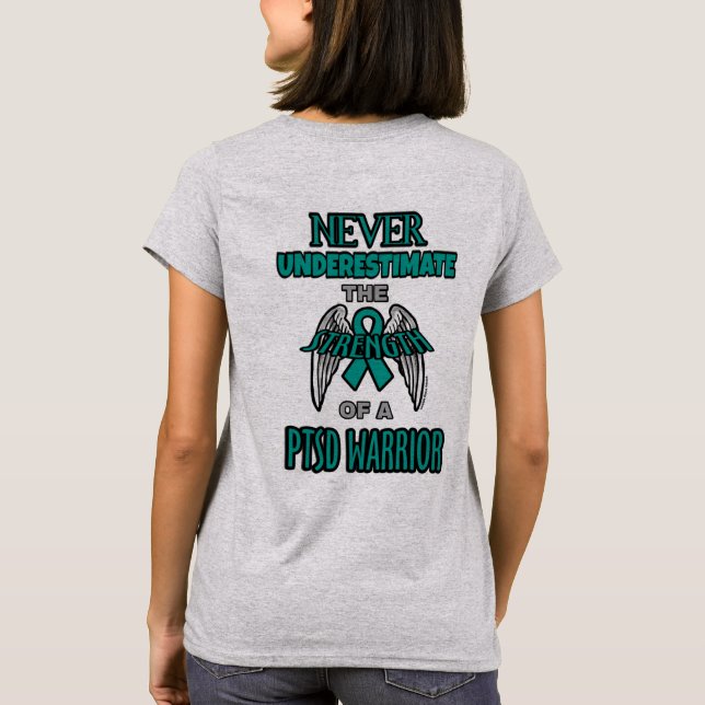 Camiseta Nunca… guerrero de PTSD (Reverso)