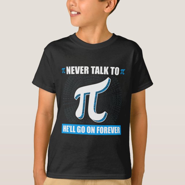 Camiseta Nunca Hablar Con Pi Pi Happy Pi Day Math (Anverso)