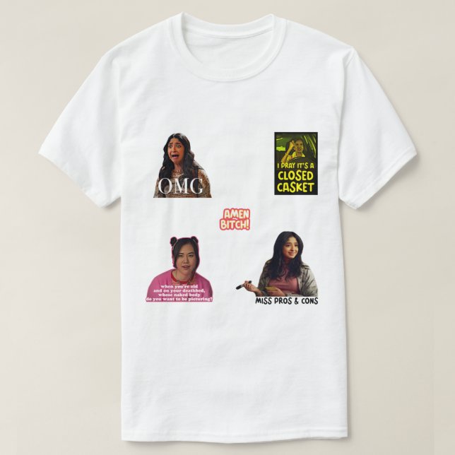 Camiseta nunca he tenido un conjunto de paquetes de la temp (Diseño del anverso)