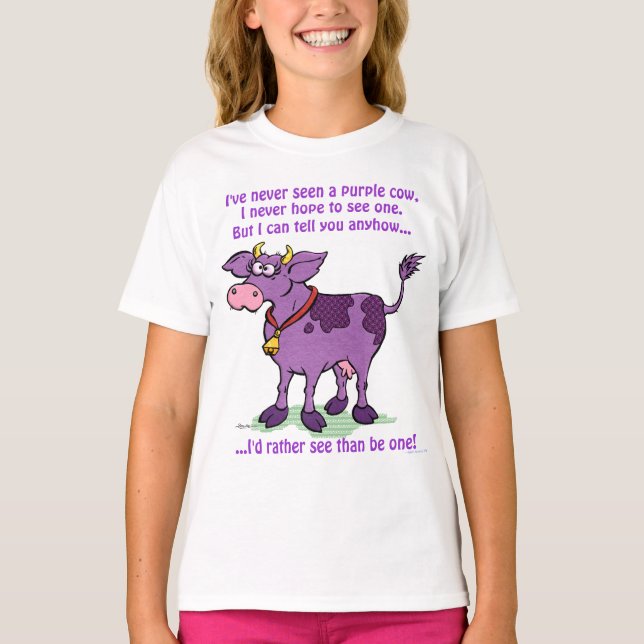 Camiseta Nunca he visto una vaca púrpura (Anverso)