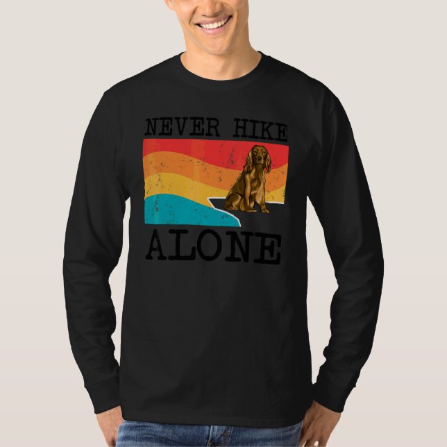 Camiseta Nunca Hike Solo Gráfico de Cocker Spaniel de Sende (Anverso)