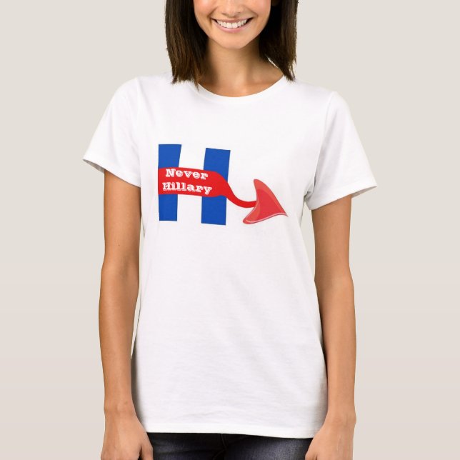 Camiseta nunca Hillary (Anverso)