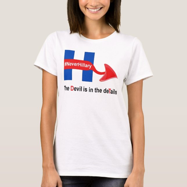 Camiseta Nunca Hillary Devil Details (Anverso)
