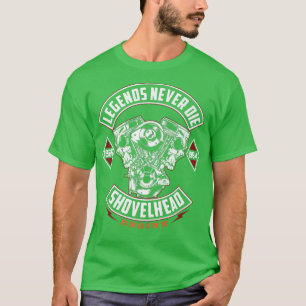Camiseta Nunca la motocicleta Shovelhead Oldschool