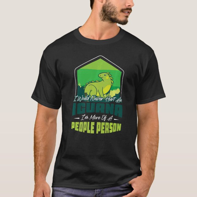 Camiseta Nunca lastimaría a una iguana (Anverso)