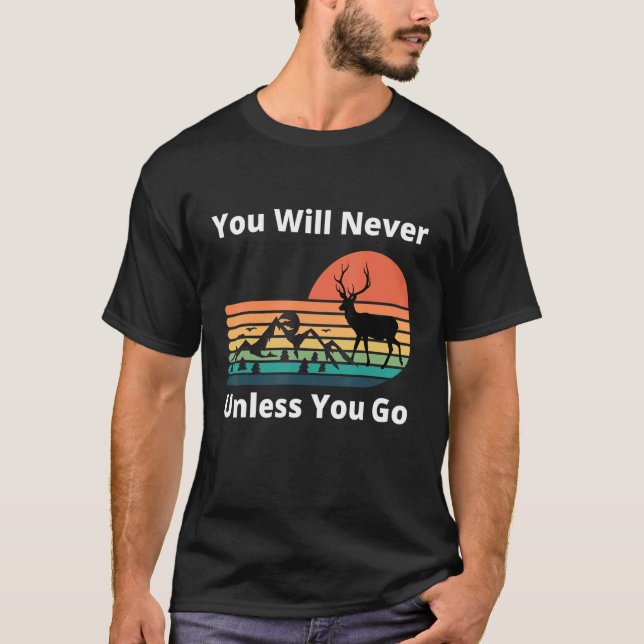 Camiseta Nunca Lo Sabrás A Menos Que Vayas A Las Montañas S (Anverso)