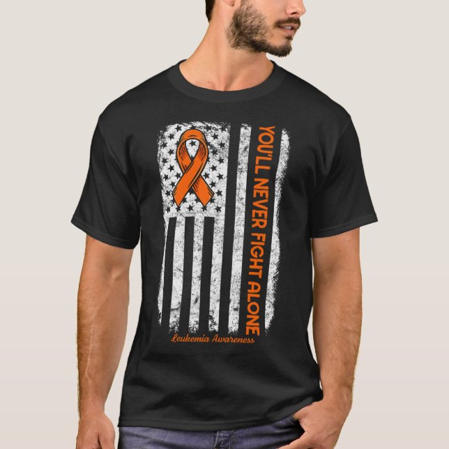 Camiseta Nunca Luchar Sola Conciencia sobre la leucemia del (Anverso)