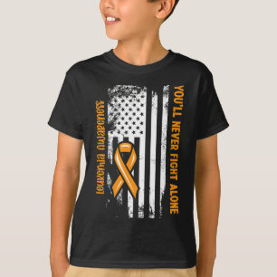 Camiseta Nunca lucharás sola contra la leucemia por cáncer